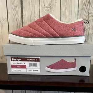 NWT Hurley Women’s Pink Arlo Puff W Sneakers Size 9
